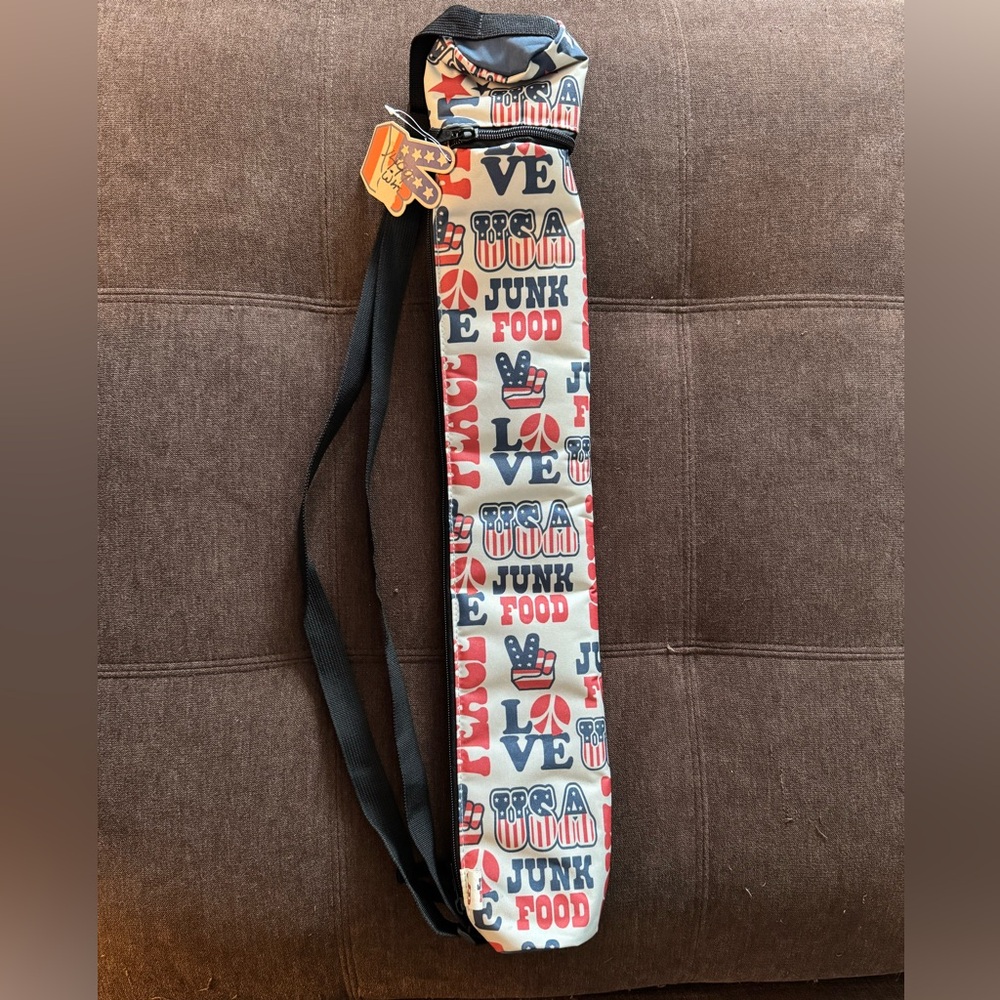 Junk Food Cooler Outdoor Sling Over Shoulder Sling Can Drink Holder NWT